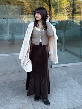 「アイテム（ピーコート）」を使った、hakanaさん（レディース・148cm）の冬コーディネート