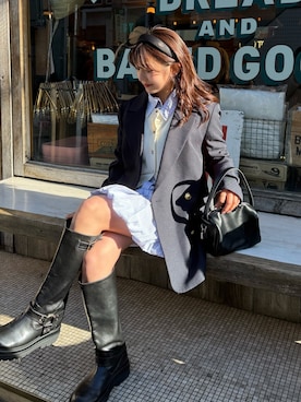 「FREE'S MART（フリーズマート）のアイテム（バッグ）」を使った、hakanaさん（レディース・148cm）の冬コーディネート