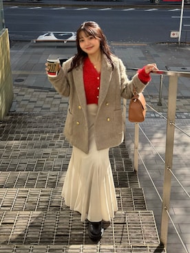 「アイテム（チェスターコート）」を使った、hakanaさん（レディース・148cm）の冬コーディネート