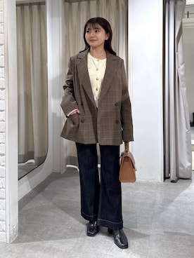 「アイテム（テーラードジャケット）」を使った、hakanaさん（レディース・148cm）の秋コーディネート