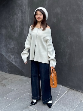 「FREE'S MART（フリーズマート）のアイテム（ハンチング/ベレー帽）」を使った、hakanaさん（レディース・148cm）の冬コーディネート