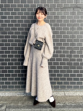 「新星WEARISTAにエントリー」｜「アイテム（バレエシューズ）」を使った、hakanaさん（レディース・148cm）の冬コーディネート