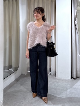 「アイテム（ニット/セーター）」を使った、hakanaさん（レディース・148cm）の夏コーディネート