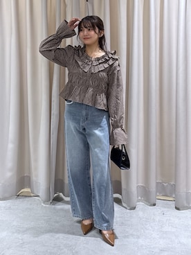 「FREE'S MART（フリーズマート）のアイテム（パンツ）」を使った、hakanaさん（レディース・148cm）の秋コーディネート