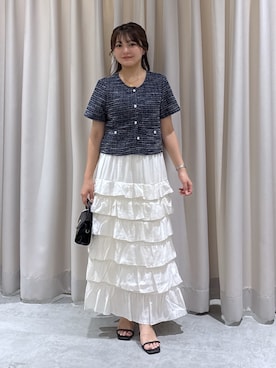 「アイテム（ノーカラージャケット）」を使った、hakanaさん（レディース・148cm）の夏コーディネート
