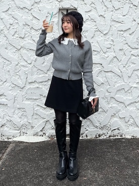 「FREE'S MART（フリーズマート）のアイテム（シューズ）」を使った、hakanaさん（レディース・148cm）の冬コーディネート