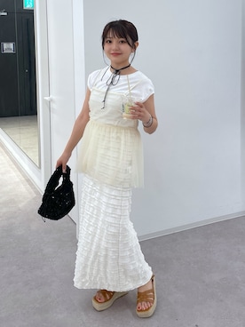 「FREE'S MART（フリーズマート）のアイテム（その他トップス）」を使った、hakanaさん（レディース・148cm）の春コーディネート