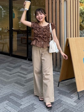 「FREE'S MART（フリーズマート）のアイテム（パンツ）」を使った、hakanaさん（レディース・148cm）の秋コーディネート
