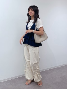 「FREE'S MART（フリーズマート）のアイテム（その他トップス）」を使った、hakanaさん（レディース・148cm）の夏コーディネート