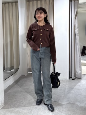 「ストレートデニム」｜hakanaさん（レディース・148cm）の秋コーディネート