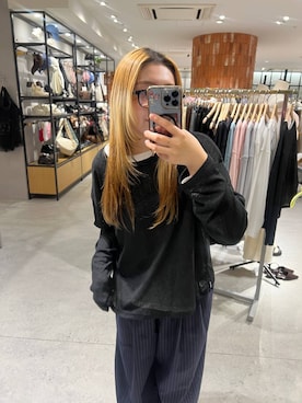 「LOWRYS FARM（ローリーズファーム）のＵＳＥＦＵＬシアープルオーバー　580950（Tシャツ/カットソー、ホワイト系）」を使った、サヤカさん（レディース・155cm）の春コーディネート