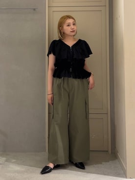 「LOWRYS FARM」｜サヤカさん（レディース・155cm）の春コーディネート