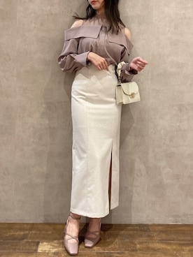 「アイテム（パンプス、ピンク系）」を使った、marinさん（レディース・164cm）の夏コーディネート
