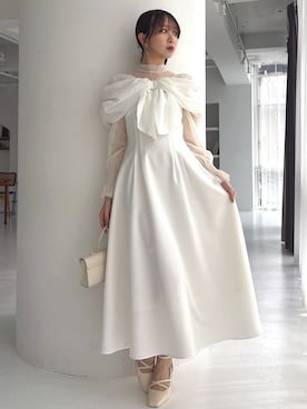 「アイテム（ドレス）」を使った、marinさん（レディース・164cm）の秋コーディネート