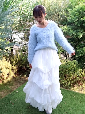 「ブルー x ホワイト」｜marinさん（レディース・164cm）の秋コーディネート