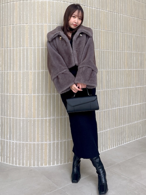 セール】バイカラーニットワンピース（ワンピース）｜dazzlin