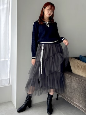 「FILA」｜marinさん（レディース・164cm）の秋コーディネート