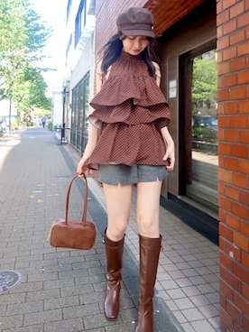 「dazzlin（ダズリン）のアイテム（シャツ/ブラウス）」を使った、marinさん（レディース・164cm）の夏コーディネート