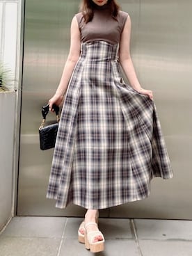 「dazzlin（ダズリン）のアイテム（サンダル）」を使った、marinさん（レディース・164cm）の夏コーディネート