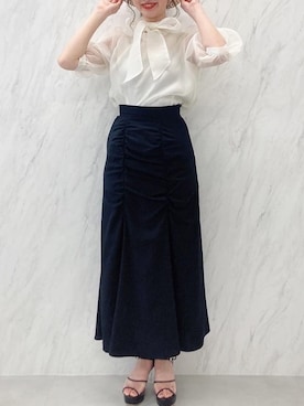 「クリアサンダル」｜marinさん（レディース・164cm）の春コーディネート