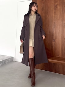 POLO BCSコラボ】シャツレイヤードニットミニワンピース ※BEIGE WEB