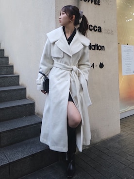 「ロングコートコーデ」｜marinさん（レディース・164cm）の秋コーディネート