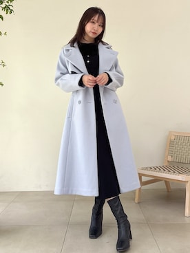 「ロングコートコーデ」｜marinさん（レディース・164cm）の秋コーディネート