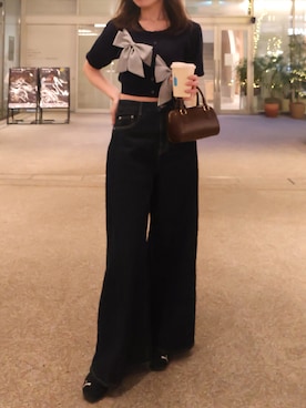 「dazzlin（ダズリン）のアイテム（パンツ）」を使った、marinさん（レディース・164cm）の春コーディネート