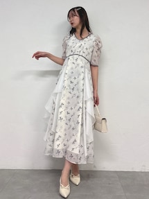 マチラッフルフラワープリントワンピース｜ダズリン（dazzlin