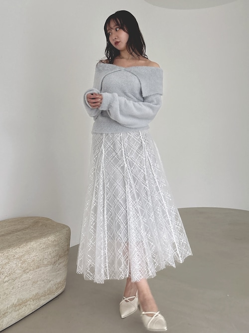 2WAYミニシャギーオフショルニット（ニット/セーター）｜dazzlin