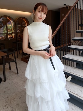 「オールホワイト」｜marinさん（レディース・164cm）の夏コーディネート