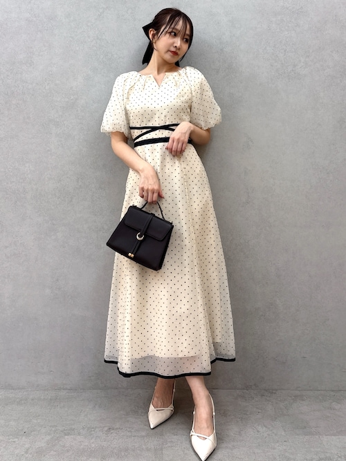 【藤井サチコラボ】バルーン袖ワンピース