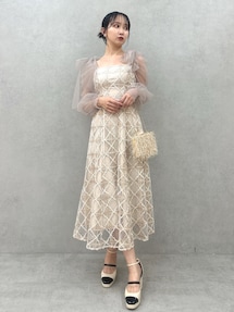 レースリボンオフショルドレス｜ダズリン（dazzlin）公式通販｜RUNWAY