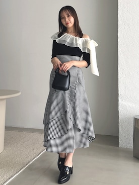 「dazzlin（ダズリン）のアイテム（トップス）」を使った、marinさん（レディース・164cm）の春コーディネート