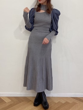 「dazzlin（ダズリン）のアイテム（ワンピース）」を使った、marinさん（レディース・164cm）の秋コーディネート