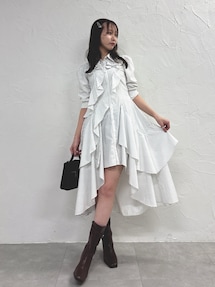 リボンディティールイレヘムシャツワンピース｜ダズリン（dazzlin