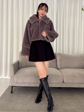 「アイテム（その他アウター、グレー系）」を使った、marinさん（レディース・164cm）の秋コーディネート