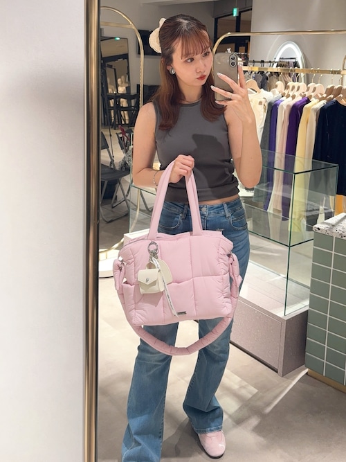 【吉田朱里】マシュマロトートバッグ（パープル・F） 未使用 dazzlin 吉田朱里】マシュマロトートバッグ（ボストンバッグ）｜dazzlin