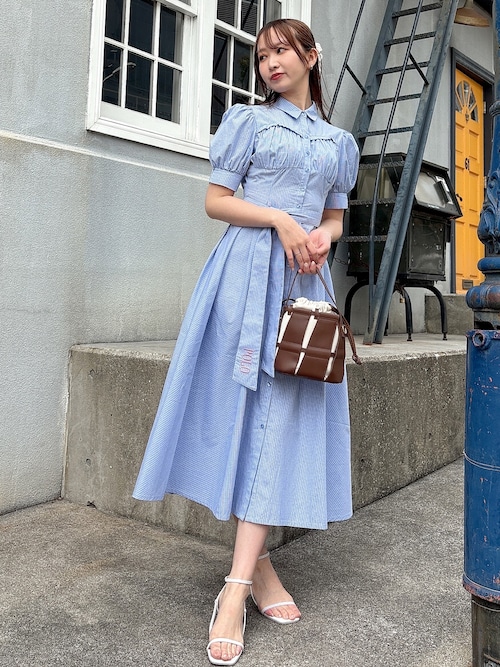 POLOBCSコラボ】コルセットスウィッチングシャツワンピース