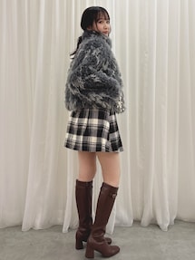 ネット完売品】dazzlin パールチェーンエコファーブルゾン オフ ネット完売品】dazzlin パールチェーンエコファーブルゾン オフ