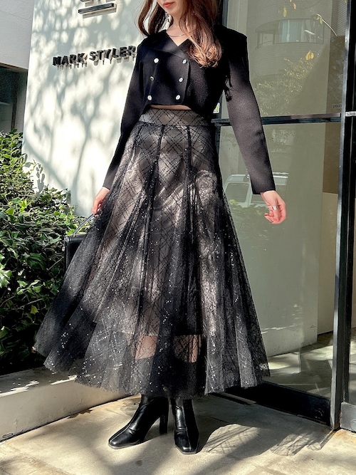 dazzlin スパンコールチュールチェック スカート dazzlinmarinさんの