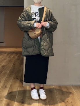 「THE SHINZONE（ザ　シンゾーン）のアイテム（ジャケット/アウター）」を使った、ruさん（レディース・163cm）の冬コーディネート