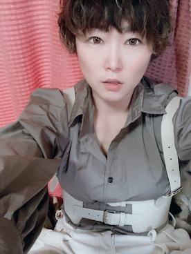 「SpRay PREMIUM（スプレイプレミアム）のアイテム（トップス）」を使った、モモ Mizuki Akibaさん（レディース・163cm）の春コーディネート