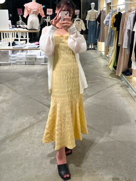 「アイテム（マスク、パープル系）」を使った、Aiさん（レディース・156cm）の春コーディネート