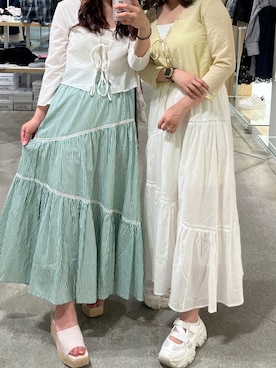 「お揃いコーデ」｜「アイテム（サンダル）」を使った、Aiさん（レディース・156cm）の春コーディネート