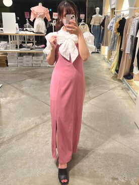 「アイテム（マスク、パープル系）」を使った、Aiさん（レディース・156cm）の春コーディネート