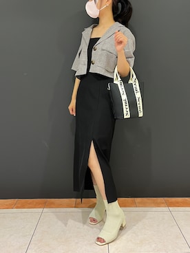 「one after another NICE CLAUP（ワンアフターアナザーナイスクラップ）のアイテム（ミリタリージャケット）」を使った、Aiさん（レディース・156cm）の夏コーディネート