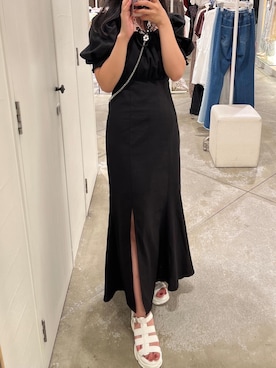 「one after another NICE CLAUP（ワンアフターアナザーナイスクラップ）のスニーカー底グルカサンダル（サンダル）」を使った、Aiさん（レディース・156cm）の夏コーディネート