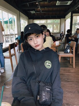 「POLO（ポロ）のアイテム（帽子）」を使った、Vivianさん（レディース・155cm）の春コーディネート