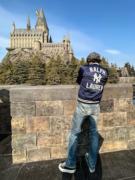 「RRL（ダブル アール エル）のアイテム（キャスケット）」を使った、teruさん（メンズ・176cm）の春コーディネート